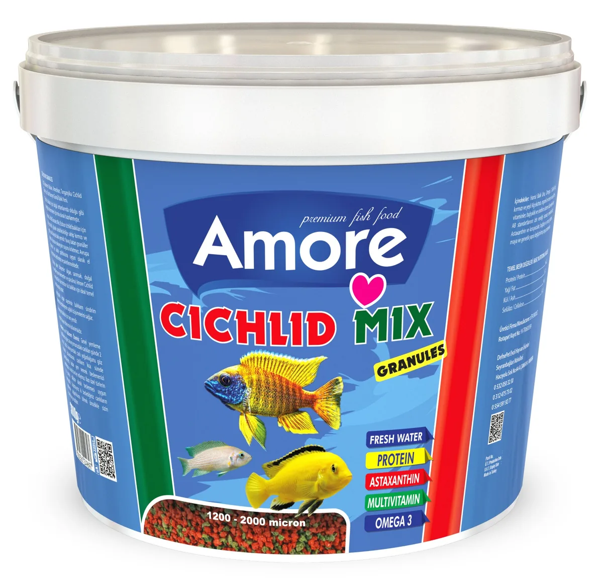Amore • Cichlid Mix Granules • 3 kg kova