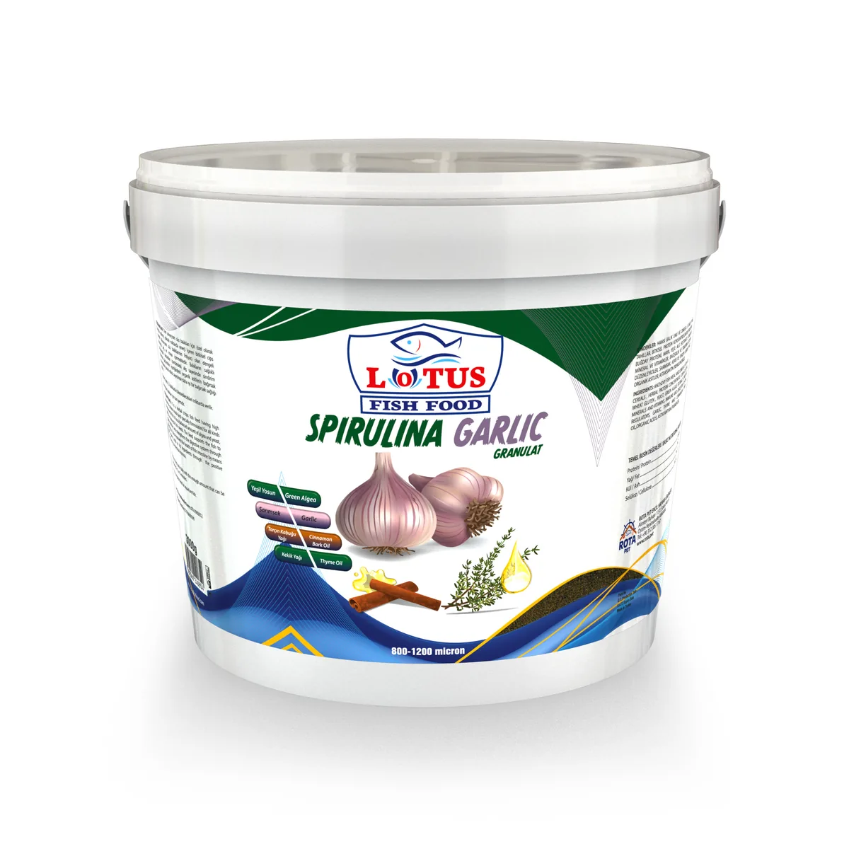 Lotus • Spirulina Garlic Granulat • 3 kg kova