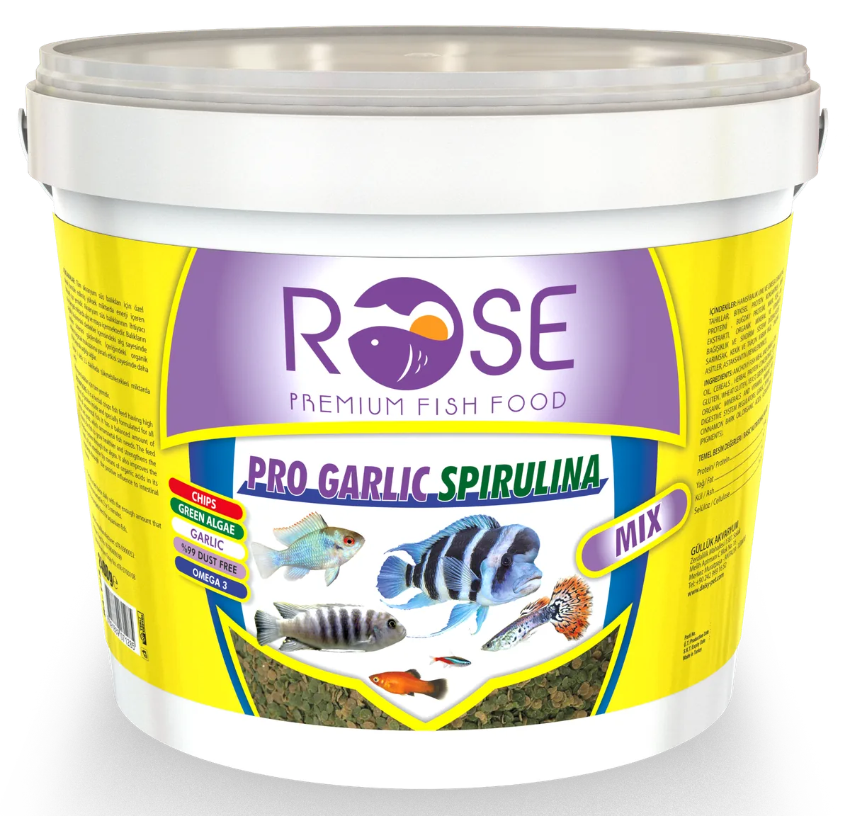 Rose • Pro Garlic Spirulina Mix • 3 kg kova