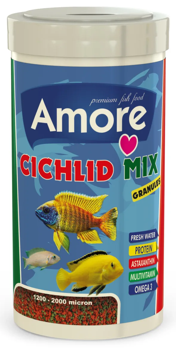 Amore • Cichlid Mix Granules • kutu örneği