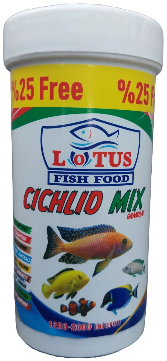 Lotus • Cichlid Mix Granulat • 125 ml kutu