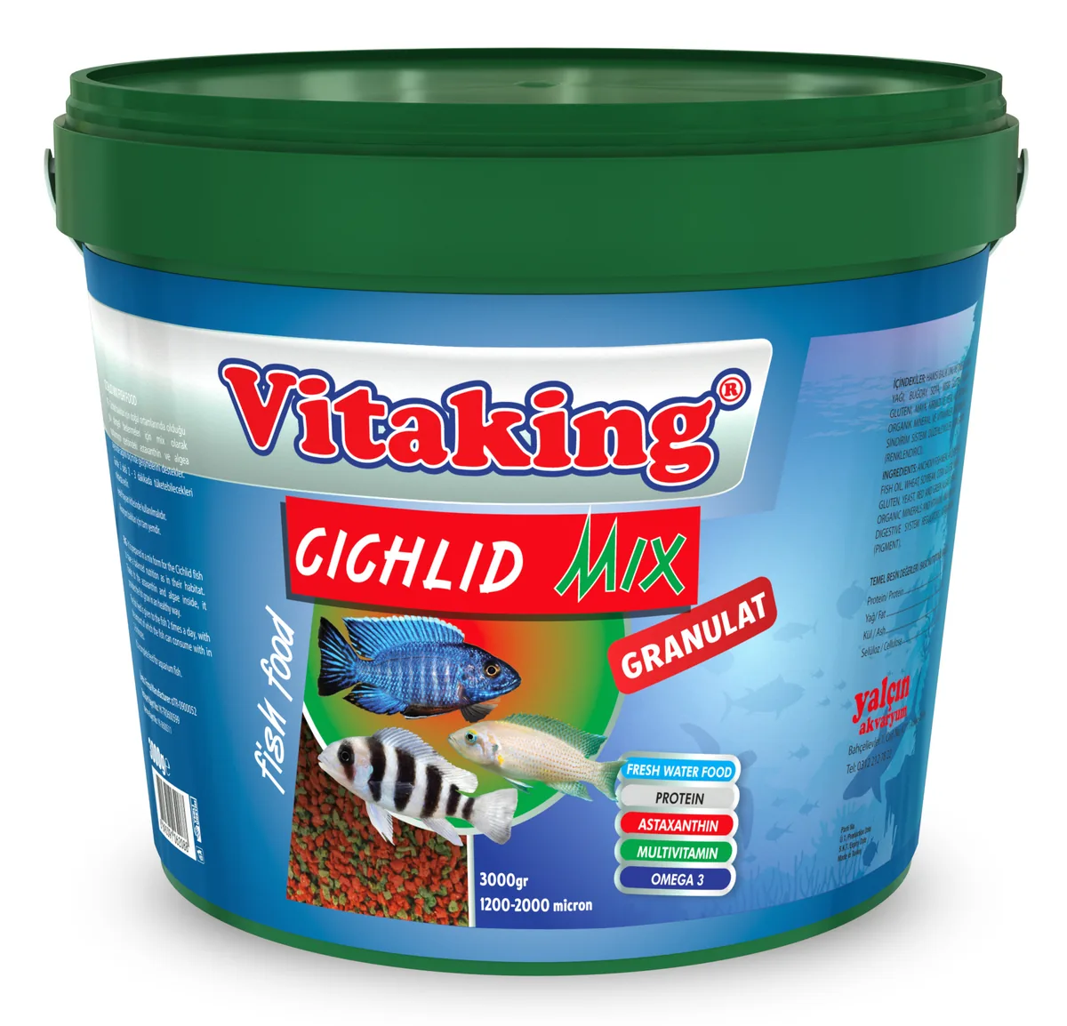 Vitaking • Cichlid Mix Granulat • kova örneği