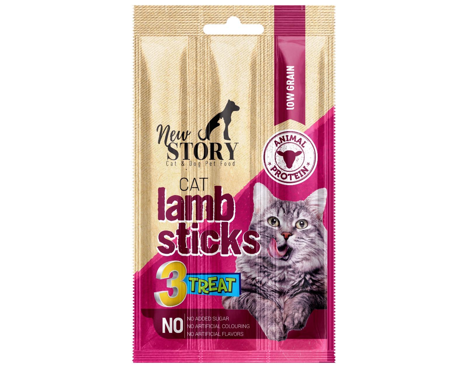 New Story kedi lamb sticks örnek paket ön yüzü