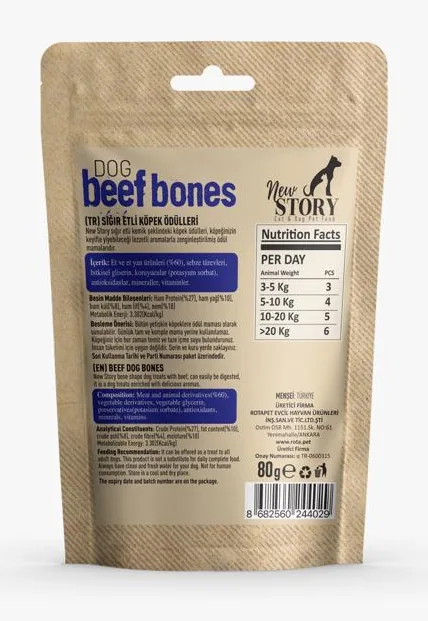 Dana etli bones • Arka yüz