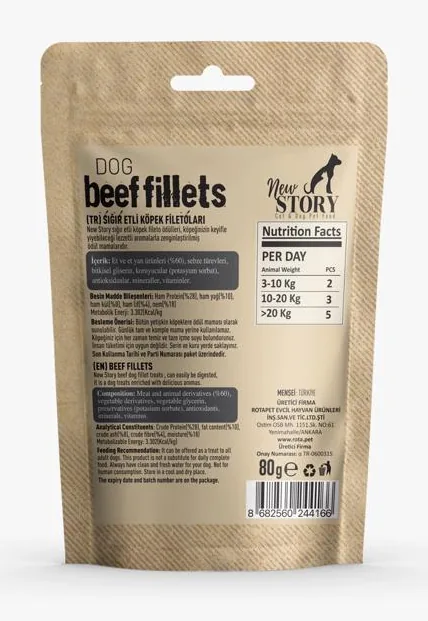 Dana etli fillets • Arka yüz