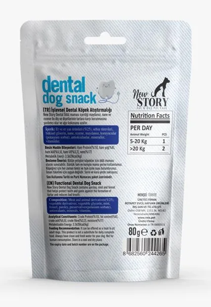 Dental dog snack • Arka yüz